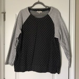 Black, white and Gray top